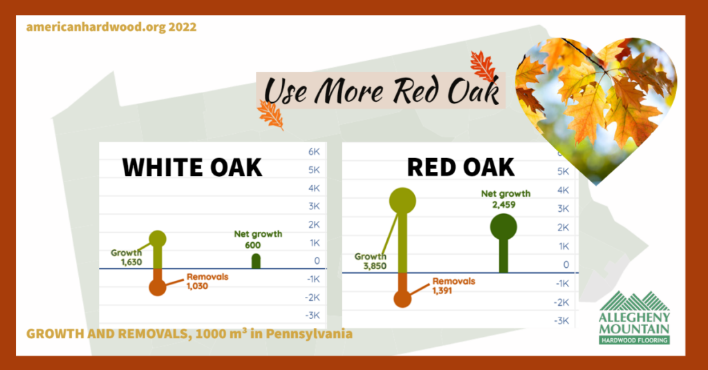 Red Oak vs White Oak graphics Red Oak vs White Oak graphics